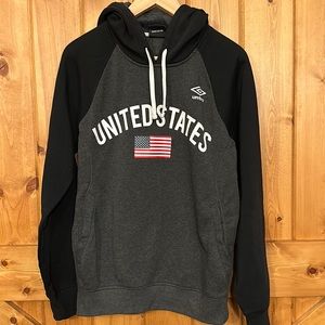 Umbro United States Hoodie black Gray sz Small